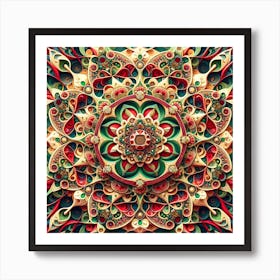 Psychedelic Mandala 37 Art Print