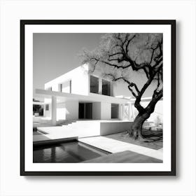 Black And White House Art Print