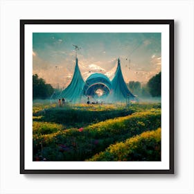 Misty Meadows Art Print