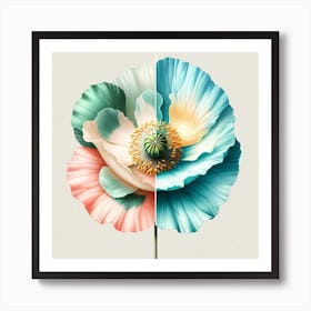 Spectrum of Elegance Poppy Artwork discover 'Spectrum of Elegance,' a captivating poppy flower artwork, featuring a kaleidoscope of colors including metallic red, bold blue, and vibrant green. Perfect for modern home decor, this piece embodies minimalist beauty and color symbolism, ideal for art enthusiasts and interior designers seeking unique floral prints Art Print