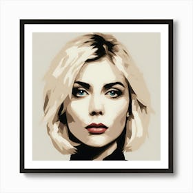 Portrait Of A Blonde Elegant Woman Art Print