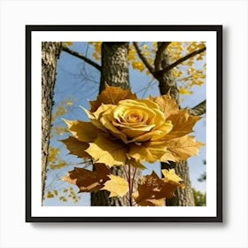 Golden Rose Art Print