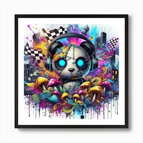 Psychedelic Panda 21 Art Print