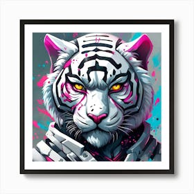 White Tiger 10 Art Print