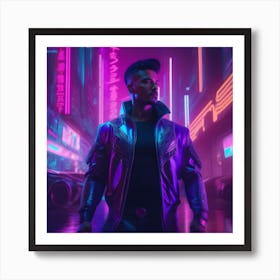 Neon City 4 Art Print