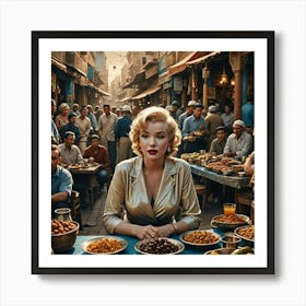 Marilyn Monroe In Morocco Art Print