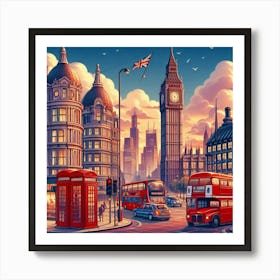 London Street Scene Art Print