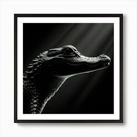 Alligator Head Art Print