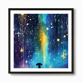 Falling stars Art Print