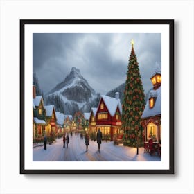 Christmas Village 7 Art Print