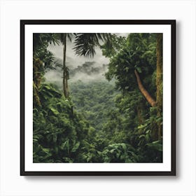 A Breathtaking View Of Tropical Forests And Jungle Art Print