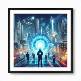 Futuristic Cityscape 117 Art Print