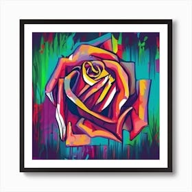 Abstract Rose Painting Art Print