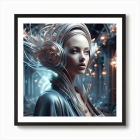 Futuristic Godess Art Print