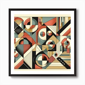 Abstract Geometric Shapes Art Print