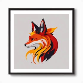 Fox Head 4 Art Print