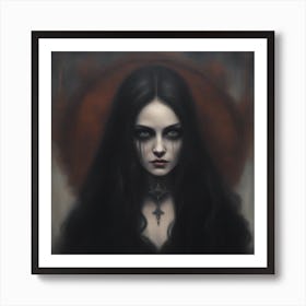 Dark gothic Woman Art Print