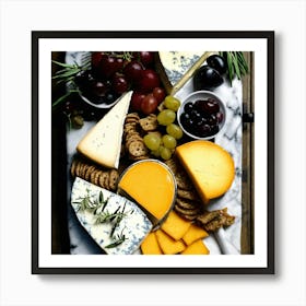 Cheese Platter Art Print