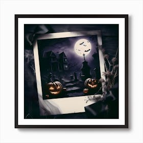 Dark Style Halloween Card Art Print