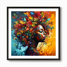 Afro Haired Woman 10 Art Print