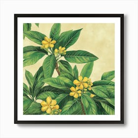 Tropical Flowers Art 15 Art Print