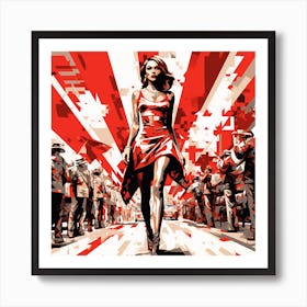 Woman In Red 5 Art Print