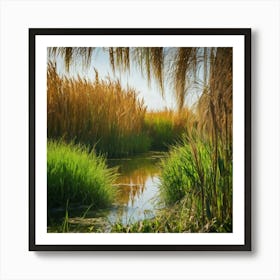 Reeds In The Marsh Art Print