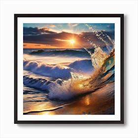 Sunset At The Beach 76 Art Print