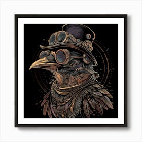 Steampunk Raven Art Print
