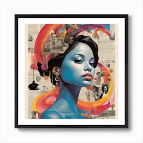 'The Blue Girl' Art Print