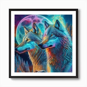 Wolf Painting Art Print