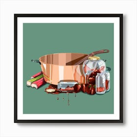 Rhubarb and strawberry Confiture Art Print