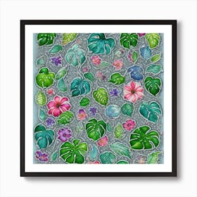 Spring Garden Flowers 2 Art Print