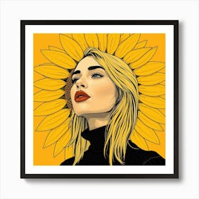 Sunflower Girl 4 Affiche