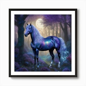 Horse In The Forest 5 Art Print