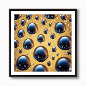 Realistic Rain Drops Flat Surface Pattern For Background Use Haze Ultra Detailed Film Photography (7) Art Print