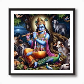 Lord Krishna Art Print