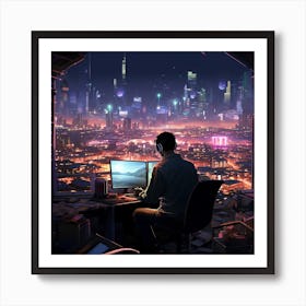 Futuristic City Art Print