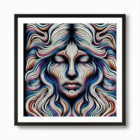 Psychedelic Woman Art Print