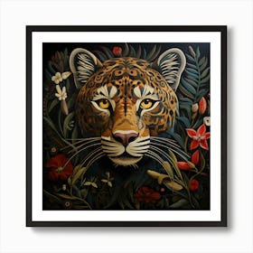 Jaguar Jungle Majesty Exotic Wildlife Wall Art Art Print