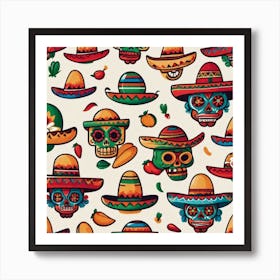 Mexican Skulls 4 Art Print