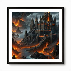 Carbon Lava Castle Art Print