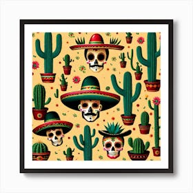 Mexican Skulls Art Print