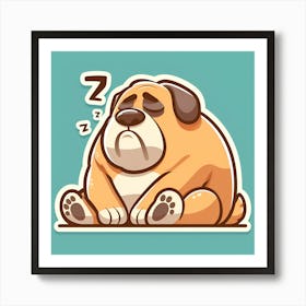 Sleepy Dog 1 Art Print