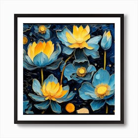 Lotus Flower Painting Art Print