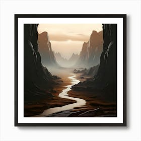 River In The Desert Art Print