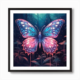 Butterfly In The Forest 1 Art Print