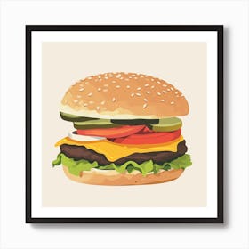 American Burger (21) Art Print