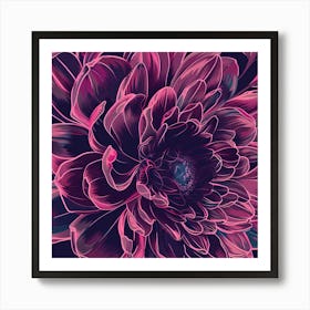 Dahlia Flower - Purple Flower, colorful cubism, cubism, cubist art,    abstract art, abstract painting  city wall art, colorful wall art, home decor, minimal art, modern wall art, wall art, wall decoration, wall print colourful wall art, decor wall art, digital art, digital art download, interior wall art, downloadable art, eclectic wall, fantasy wall art, home decoration, home decor wall, printable art, printable wall art, wall art prints, artistic expression, contemporary, modern art print, Art Print