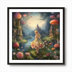 Fairytale Princess art print Art Print